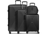 Redolz Carrello Beauty Case Essentials 14 Trolley Set 4 -Pezzi ( S Exp. + Beauty Case ) Black Metallic Nero