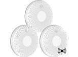 Aroha Link Rilevatore Di Fumo E Monossido Di Carbonio Interconnesso - Batteria Da 10 Anni - Allarme Antincendio & Monossido Di Carbonio Collegabile - 3 Pezzi