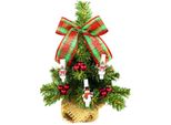Albero Di Natale Artificiale Decorato Con 26 Ornamenti Tiny 7 In Vaso 25 Cm
