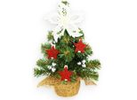 Albero Di Natale Artificiale Decorato Con 23 Ornamenti Tiny 5 In Vaso 25 Cm