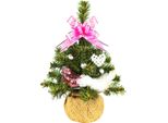 Albero Di Natale Artificiale Decorato Con 13 Ornamenti Tiny 2 In Vaso 25 Cm