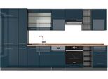 Vicco Cucina Componibile Fame-Line, 355 Cm , Pt Rovere, Blu Scuro Lucido/Antracite