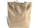 Shopper Taupe Beige Scuro Florence In Pelle D2OTM107N