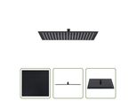 The Living Store Doccia A Pioggia In Acciaio Inox 50X50 Cm Quadrato Nero