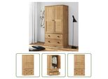 The Living Store Armadio Vigo 90X55X176 Cm In Legno Di Pino Massiccio