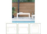 The Living Store Panca Da Giardino Bianca 110X38X45 Cm In Legno Di Pino Massiccio