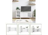 The Living Store Mobile Tv Bianco 100X35X55 Cm Materiale Legno
