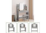 The Living Store Comò Con Specchio Grey Sonoma 96X39X142 Cm