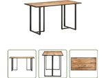 The Living Store Tavolo Da Pranzo 140 Cm Legno Di Mango Grezzo