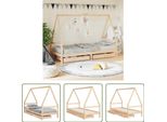 The Living Store Letto Per Bambini Con Cassetti 80X200 Cm In Legno Massiccio Di Pino