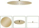 The Living Store Doccia A Pioggia In Acciaio Inox 40 Cm Rotonda Golden