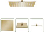 The Living Store Doccia A Pioggia In Acciaio Inox 20X20 Cm Quadrato Oro