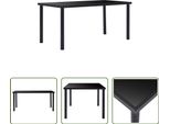 The Living Store Tavolo Da Pranzo Nero 160 X 80 X 75 Cm In Vetro Temperato