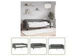 The Living Store Letto Da Giorno Con Materasso Grigio Scuro 100X200 Cm In Tessuto