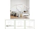 The Living Store Letto Per Bambini Bianco 2X(90X190) Cm In Legno Di Pino Massiccio