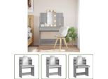 The Living Store Comodino Con Luci Led Grigio Sonoma 96X40X142 Cm