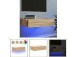 The Living Store Mobile Tv Con Luci Led Rovere Sonoma 60X35X15,5 Cm