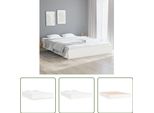 The Living Store Letto In Legno Massiccio Bianco 140X200 Cm