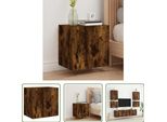 The Living Store Mobile Tv A Parete Rovere Fumé 40,5X30X40 Cm Materiale In Legno