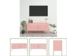 The Living Store Mobile Tv Rosa 105X35X50 Cm In Acciaio