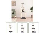 The Living Store Albero Per Gatti Con Tiragraffi In Sisal Grigio Scuro 149 Cm