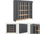 The Living Store Kleiderschrank Grau 173 X 40 X 170 Cm Stoff