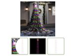 The Living Store Albero Di Natale Luminoso 320 Led Multicolore 375 Cm