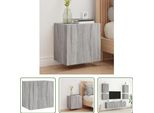 The Living Store Parete Tv Grey Sonoma 40,5X30X40 Cm Materiale A Base Di Legno