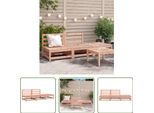 The Living Store Divano Da Giardino Senza Braccioli Con Sgabello In Legno Massiccio Di Abete Douglas