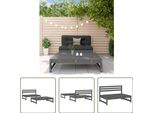 The Living Store Set Da Giardino 2 Pezzi In Legno Di Pino Massiccio Grigio