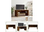 The Living Store Mobile Tv In Rovere Fumé 80X40X40 Cm Materiale In Legno