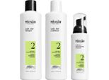 Nioxin Scalp Hair Kit Sistema 2 Per La Cura Dei Capelli Naturali E Visibilmente Diradati Shampoo Balsamo Trattamento Del Cuoio Capelluto - Set Di Prova