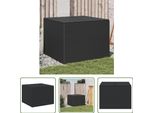 The Living Store Cassapanca Da Giardino Nera 291L Poly Rattan