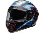 Casco Bell Race Star Dlx Flex Xenon, Rosso/Blu/Argento, M (57/58)