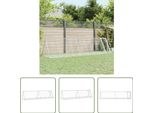 The Living Store Gabbia Per Conigli Silver 400X105X91 Cm Acciaio Zincato