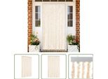 The Living Store Tenda Fly Beige E Bianco 100X220 Cm In Ciniglia