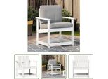 The Living Store Sedia Da Giardino Bianca 62X56X77 Cm In Legno Di Pino Massiccio