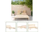 The Living Store Set Da Salotto Da Giardino In Pino Massiccio 2 Pezzi