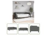 The Living Store Letto Da Giorno Grigio Scuro 100X200 Cm Tessuto