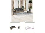 The Living Store Set Di Divani Da Giardino 5 Pezzi Con Cuscini In Polirattan Grigio