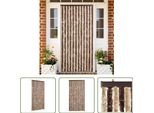 The Living Store Tenda A Mosca Beige E Marrone Chiaro 100X230 Cm Ciniglia