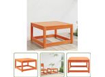 The Living Store Sgabello Da Giardino In Legno Di Pino Massiccio Marrone Cera