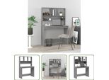 The Living Store Scrivania Con Ripiano Grigio Sonoma 102X45X148 Cm Materiale In Legno