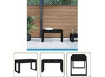 The Living Store Panca Da Giardino Nera 80X38X45 Cm In Legno Di Pino Massiccio