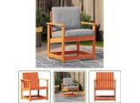 The Living Store Sedia Da Giardino Marrone Cera 62X56X77 Cm In Legno Di Pino Massiccio