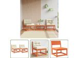 The Living Store Divani Da Giardino Con Cuscini 2 Pz. Legno Di Pino Massiccio Marrone Cera
