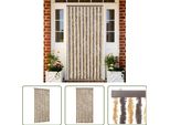The Living Store Tenda A Mosca Marrone Scuro E Beige 90X220 Cm In Ciniglia