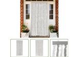 The Living Store Tenda Fly Grigio Chiaro E Bianco 90X220 Cm In Ciniglia