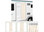 The Living Store Tenda Fly Beige E Bianco 56X200 Cm In Ciniglia
