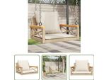 The Living Store Sedia Sospesa Con Cuscino Beige 63X62X40 Cm Poly Rattan